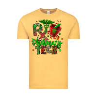 Vintage Mustard christmas rx pharmacy tech Vintage Tee - MaliasSmallBusiness