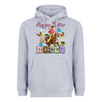 Heather Grey Happy Easter rodeo cowgirl Heavyweight Hoodie - OliviaCreatesArt