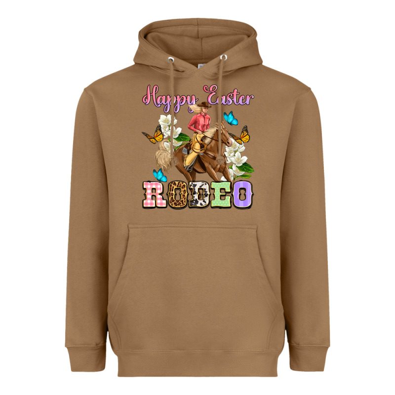 Happy Easter Rodeo Cowgirl Heavyweight Hoodie by OliviaCreatesArt | Teevron