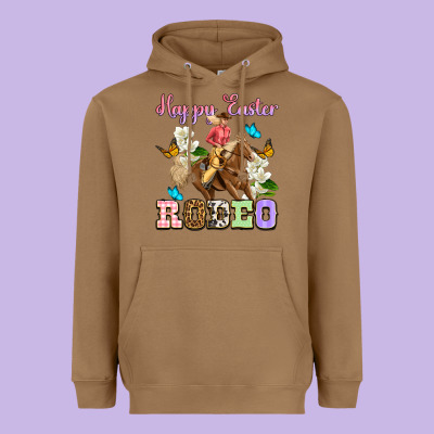 Happy Easter Rodeo Cowgirl Heavyweight Hoodie Designed By Oliviacreatesart