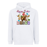 White Happy Easter rodeo cowgirl Heavyweight Hoodie - OliviaCreatesArt