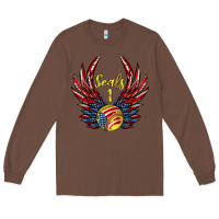 Chestnut angel wings softball Long Sleeve Tee - Jasminsmagicworld