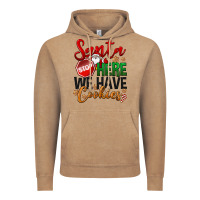 Vintage Coffee Santa here we have cookies Vintage Hoodie - NancyCooperArtShop