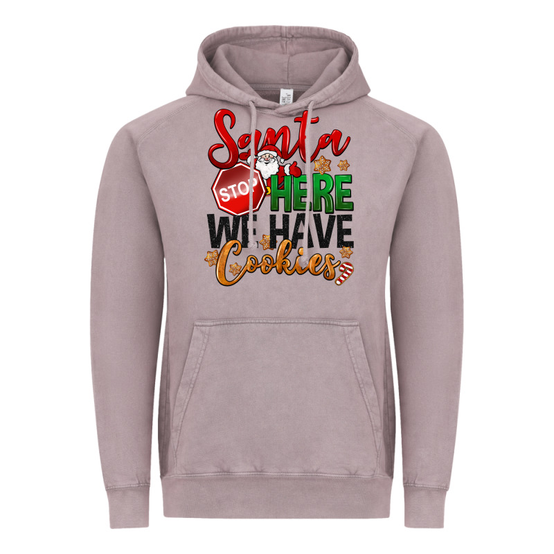 Santa Here We Have Cookies Vintage Hoodie by NancyCooperArtShop | Teevron