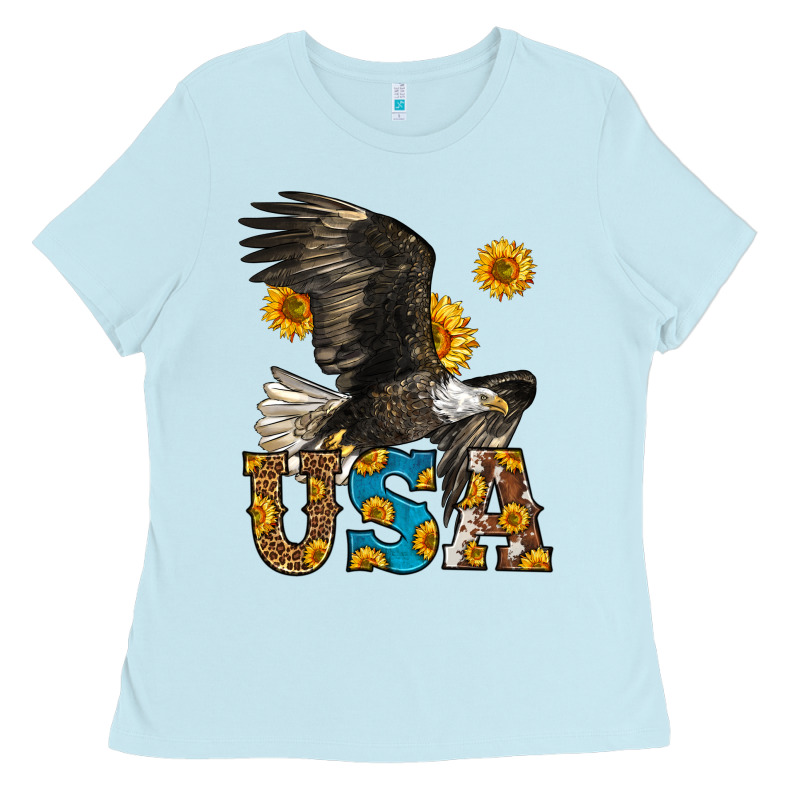 Western Usa Eagle Ladies Tee by LillyAllenDesigns | Teevron