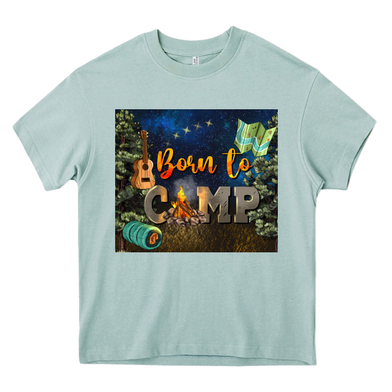 Born To Camp Heavy Core Tee by NancyCooperArtShop | Teevron