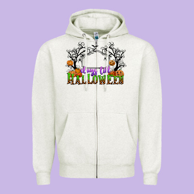 Days Till Halloween Zipper Hoodie Designed By Cowgirlartshop