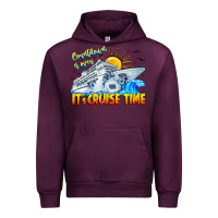 Mauve Wine Countdown Is Over It's Cruise Time Urban Hoodie - CowhideDigitalArt