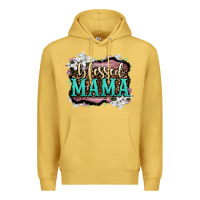 Antique Gold blessed mama Premium Hoodie - OliviaCreatesArt