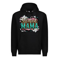 Black blessed mama Premium Hoodie - OliviaCreatesArt