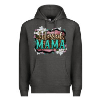 Charcoal Heather blessed mama Premium Hoodie - OliviaCreatesArt
