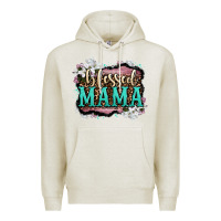 Oatmeal Heather blessed mama Premium Hoodie - OliviaCreatesArt