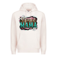 Pale Pink blessed mama Premium Hoodie - OliviaCreatesArt