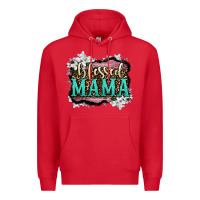 Red blessed mama Premium Hoodie - OliviaCreatesArt