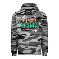 Slate Camo blessed mama Premium Hoodie - OliviaCreatesArt