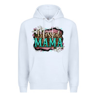 White blessed mama Premium Hoodie - OliviaCreatesArt