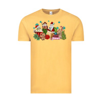 Vintage Mustard santa coffee Vintage Tee - MaliasSmallBusiness