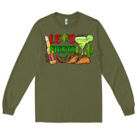 Army Green let's fiesta taco and beer Long Sleeve Tee - BarkalooDesign