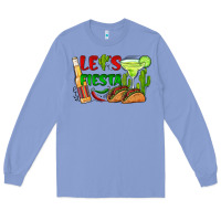 Colony Blue let's fiesta taco and beer Long Sleeve Tee - BarkalooDesign