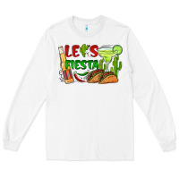 White let's fiesta taco and beer Long Sleeve Tee - BarkalooDesign