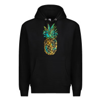 Black leopar turquoise pineapple Premium Hoodie - JahusDesignShop