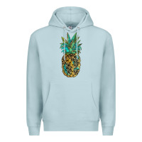 Blue Mist leopar turquoise pineapple Premium Hoodie - JahusDesignShop