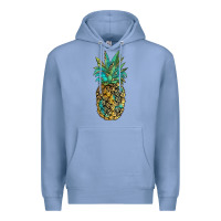 Colony Blue leopar turquoise pineapple Premium Hoodie - JahusDesignShop