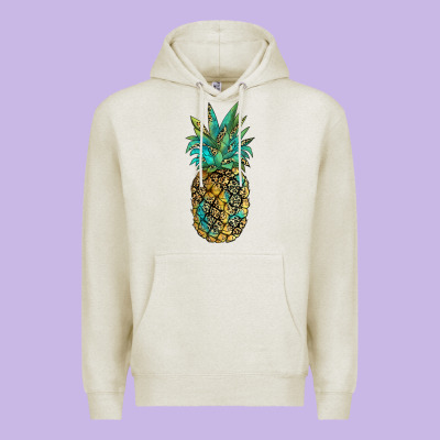 Leopar Turquoise Pineapple Premium Hoodie Designed By Jahusdesignshop
