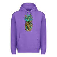 Purple leopar turquoise pineapple Premium Hoodie - JahusDesignShop