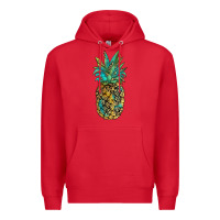 Red leopar turquoise pineapple Premium Hoodie - JahusDesignShop