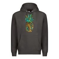 Smoke leopar turquoise pineapple Premium Hoodie - JahusDesignShop