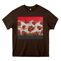 Chocolate Brown ladybug tumbler Heavy Core Tee - BarkalooDesign