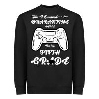 Black I Survived Quarantine Level Next Fifth Grade Heavyweight Sweatshirt - Bettercallsaul