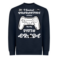 Navy I Survived Quarantine Level Next Fifth Grade Heavyweight Sweatshirt - Bettercallsaul