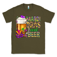 Army Green Mardi Gras and beer Classic Tee - BundleAndBundleShop