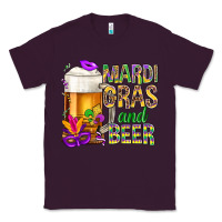 Plum Mardi Gras and beer Classic Tee - BundleAndBundleShop