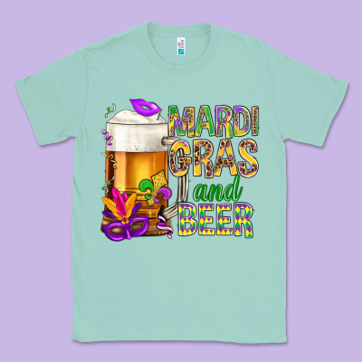 Mardi Gras And Beer Classic Tee Designed By Bundleandbundleshop