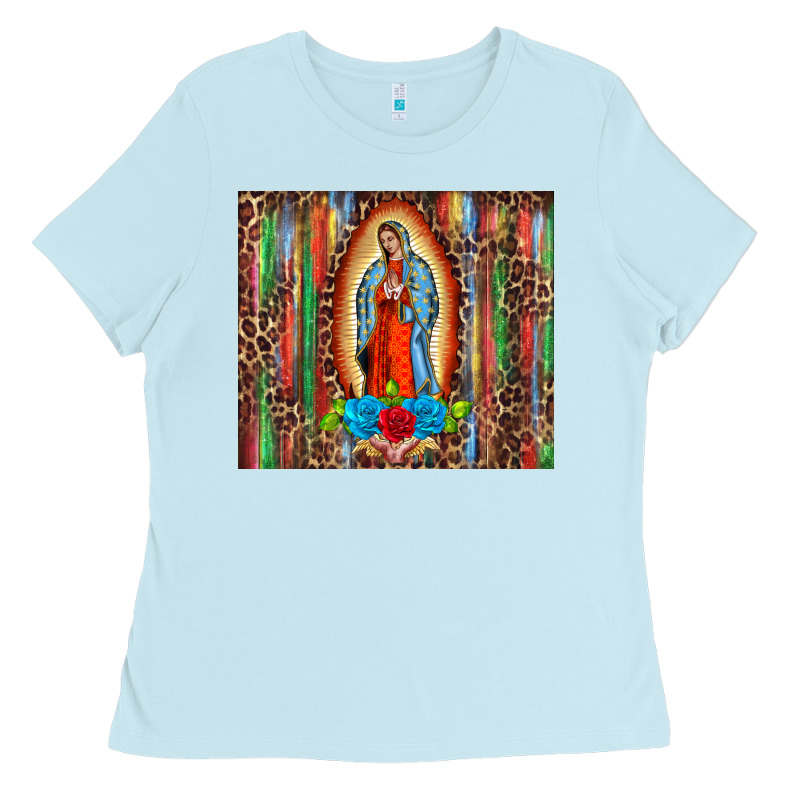 Our Lady Of Guadalupe Serape Ladies Tee by BarkalooDesign | Teevron