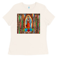 Bone our lady of Guadalupe serape Ladies Tee - BarkalooDesign
