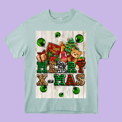 Merry Xmas Heavy Core Tee Designed By Adodesignshop