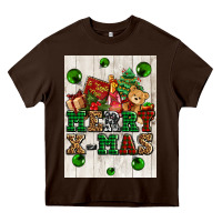 Chocolate Brown merry xmas Heavy Core Tee - AdoDesignShop