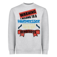 Heather Grey I belong to a HAIRDRESSER warning job funny partner Heavyweight Sweatshirt - Bettercallsaul