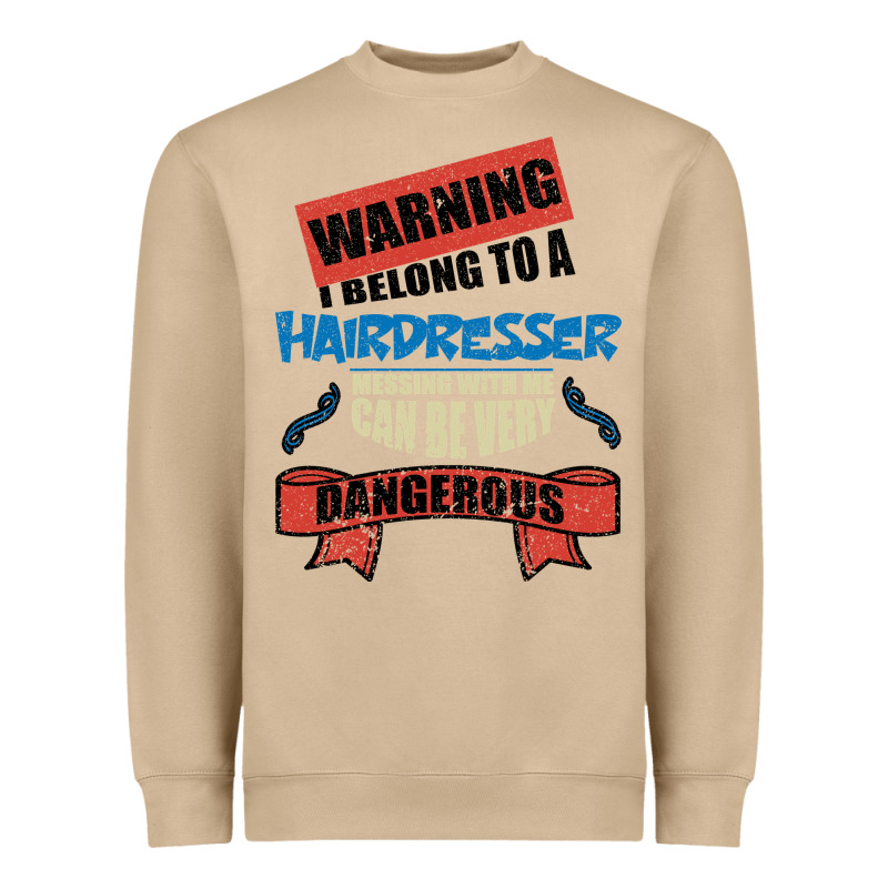 I Belong To A Hairdresser Warning Job Funny Partner Heavyweight Sweatshirt by Bettercallsaul | Teevron