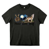 Asphalt Peace Love Wolf Heavy Core Tee - LillyAllenDesigns