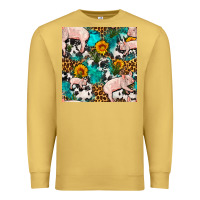 American Yorkshire Pig Seamless Pattern Premium Sweatshirt | Teevron