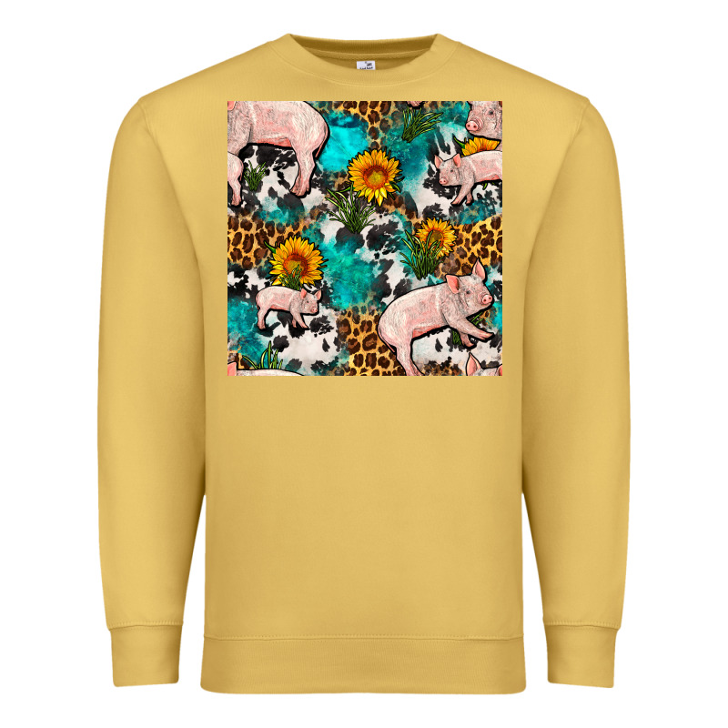 American Yorkshire Pig Seamless Pattern Premium Sweatshirt by FaDigitalArtStudio | Teevron