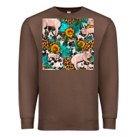 Chestnut american yorkshire pig seamless pattern Premium Sweatshirt - FaDigitalArtStudio