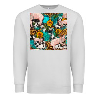 Dove Grey american yorkshire pig seamless pattern Premium Sweatshirt - FaDigitalArtStudio