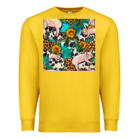 Lemon american yorkshire pig seamless pattern Premium Sweatshirt - FaDigitalArtStudio
