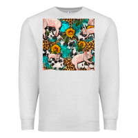 Oatmeal Heather american yorkshire pig seamless pattern Premium Sweatshirt - FaDigitalArtStudio